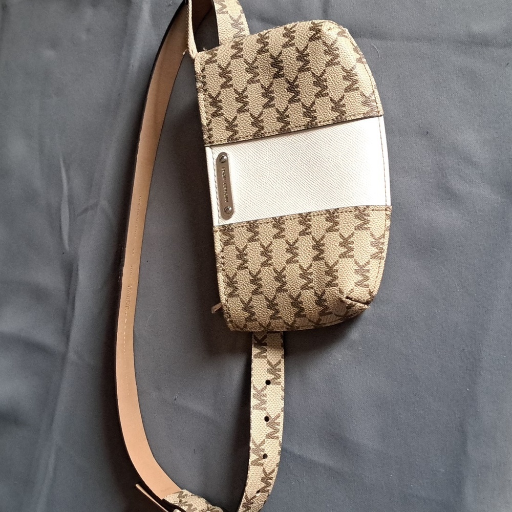 Michael Kors Brown and Cream Crossbody Bag